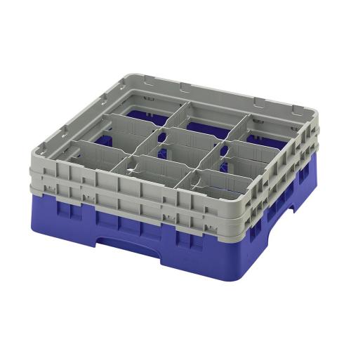 Cambro Camrack Full Size Glass Rack 9 Compartment H13.3cm (Navy Blue)