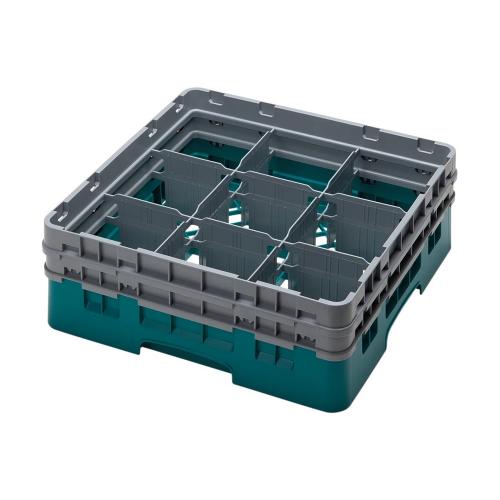 Cambro Camrack Full Size Glass Rack 9 Compartment H13.3cm (Teal)