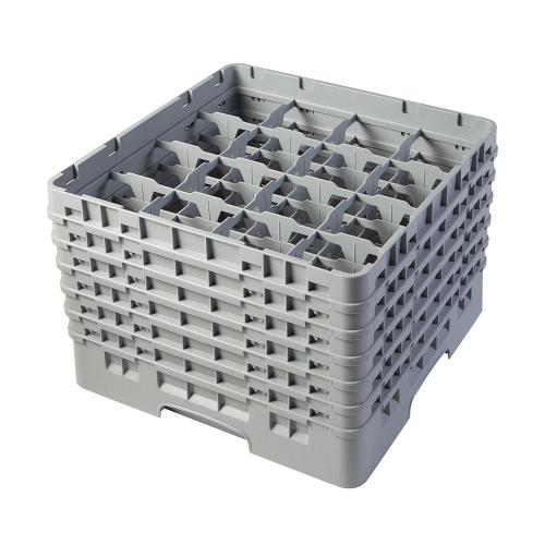 Cambro Camrack Full Size Glass Rack 16 Compartment H29.8cm (Soft Gray)