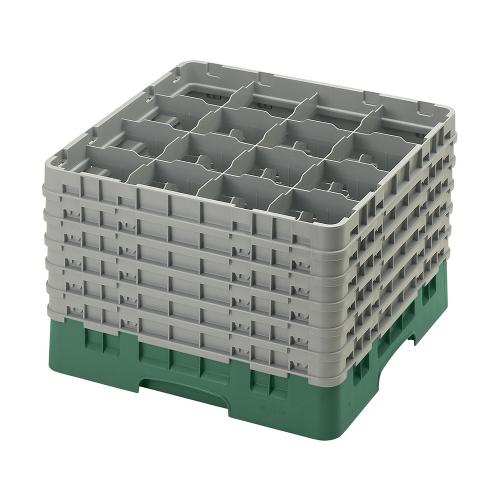 Cambro Camrack Full Size Glass Rack 16 Compartment H32cm (Sherwood Green)