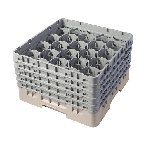 Cambro Camrack Full Size Glass Rack 20 Compartment H25.7cm (Beige)