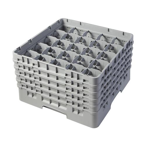 Cambro Camrack Full Size Glass Rack 25 Compartment H25.7cm (Soft Gray)