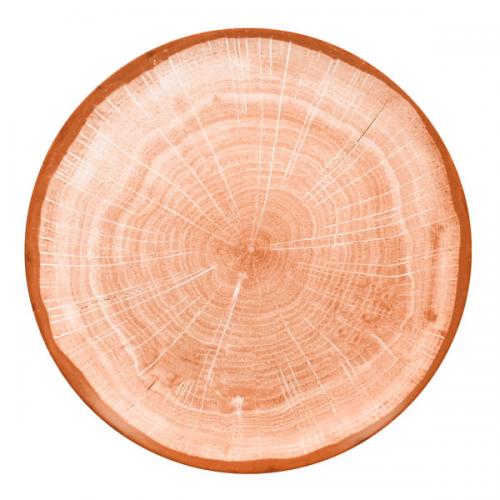 RAK Woodart Flat Coupe Plate (Cedar Orange)