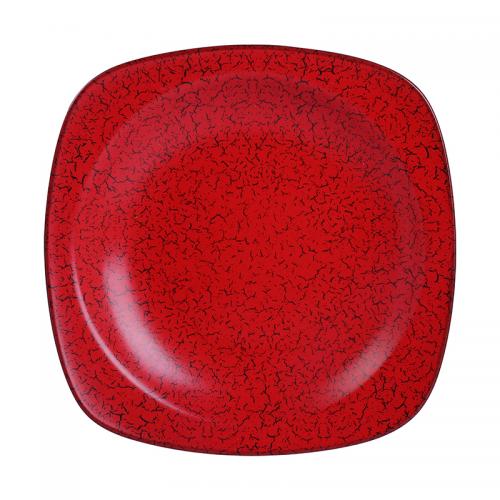 RAK Ruby Square Porcelain Plate (Red)