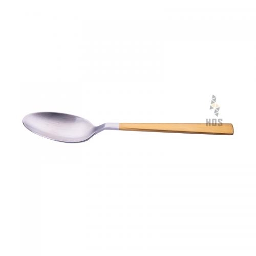 Auenberg Fire 1103 Satin Finished Tea Spoon 14cm (Silver With Handle Gold)