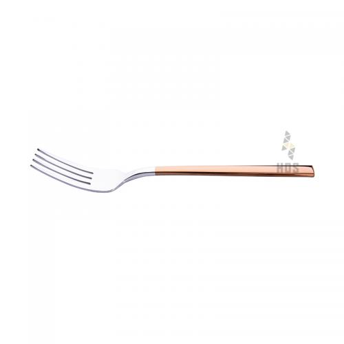 Auenberg Vale 4802 Mirror Polished Table Fork 20.8cm (Silver With Handle Rose Gold)