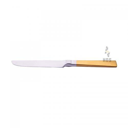 Auenberg Fire 1103 Satin Finishe Table Knife 23cm (Silver With Handle Gold)