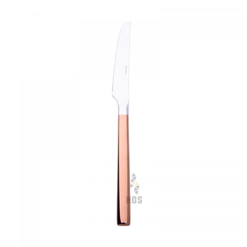 Auenberg Vale 4802 Mirror Polished Table Knife 24cm (Silver With Handle Rose Gold)
