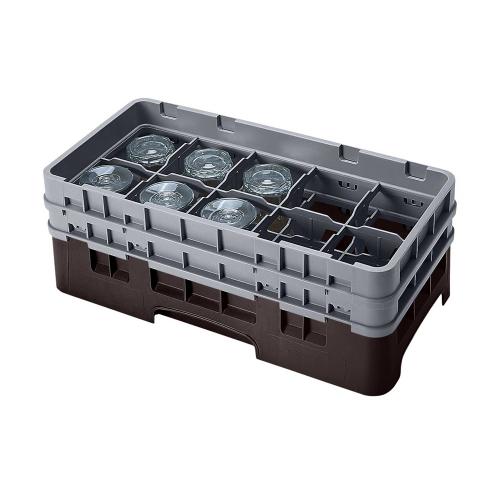 Cambro Camrack Half Size Glass Rack 10 Compartment H13.3cm (Brown)