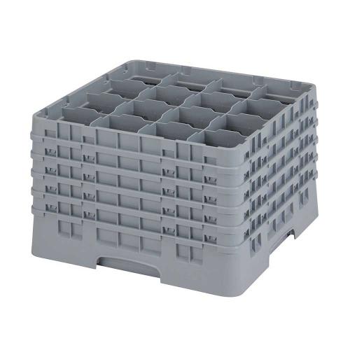 Cambro Camrack Full Size Glass Rack 16 Compartment H27.9cm (Soft Gray)