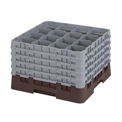 Cambro Camrack Full Size Glass Rack 16 Compartment H27.9cm (Brown)