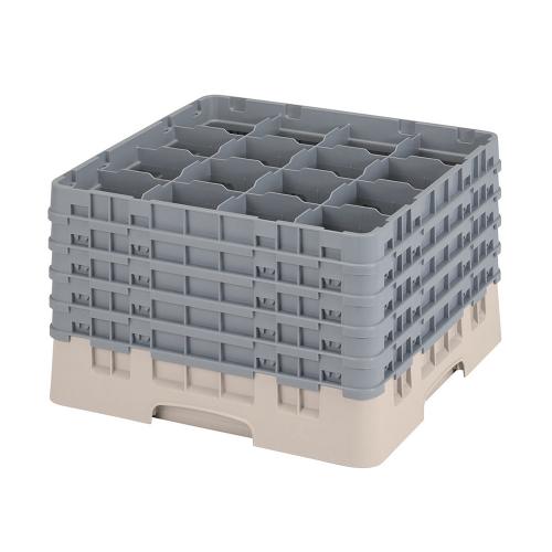 Cambro Camrack Full Size Glass Rack 16 Compartment H27.9cm (Beige)