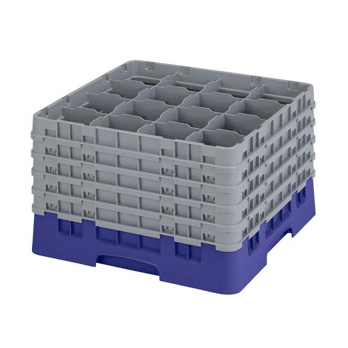 Cambro Camrack Full Size Glass Rack 16 Compartment H27.9cm (Navy Blue)