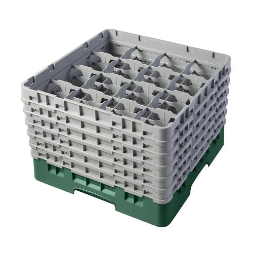 Cambro Camrack Full Size Glass Rack 16 Compartment H29.8cm (Sherwood Green)