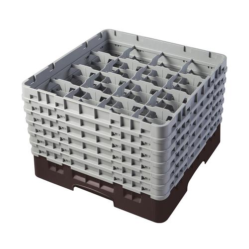 Cambro Camrack Full Size Glass Rack 16 Compartment H29.8cm (Brown)