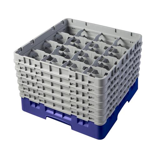 Cambro Camrack Full Size Glass Rack 16 Compartment H29.8cm (Navy Blue)