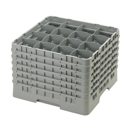 Cambro Camrack Full Size Glass Rack 16 Compartment H32cm (Soft Gray)