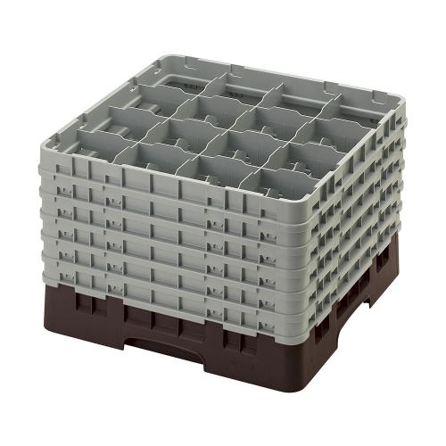 Cambro Camrack Full Size Glass Rack 16 Compartment H32cm (Brown)