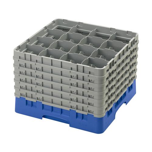 Cambro Camrack Full Size Glass Rack 16 Compartment H32cm (Blue)
