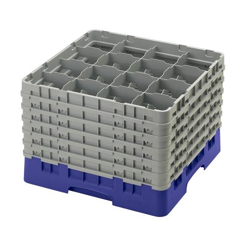 Cambro Camrack Full Size Glass Rack 16 Compartment H32cm (Navy Blue)