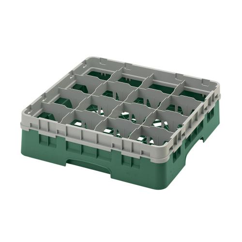 Cambro Camrack Full Size Glass Rack 16 Compartment H9.2cm (Sherwood Green)