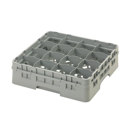 Cambro Camrack Full Size Glass Rack 16 Compartment H9.2cm (Soft Gray)
