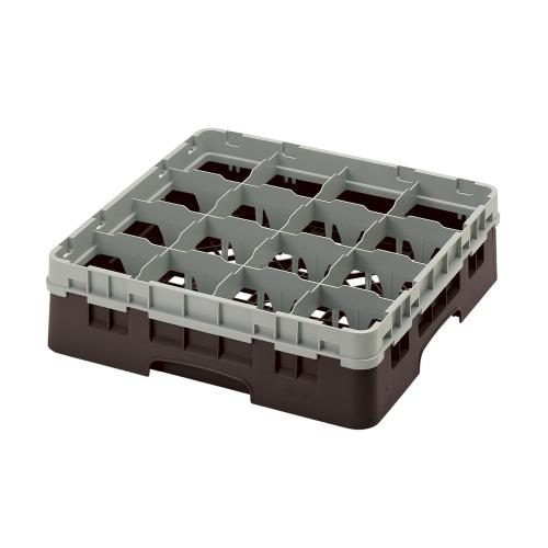 Cambro Camrack Full Size Glass Rack 16 Compartment H9.2cm (Brown)