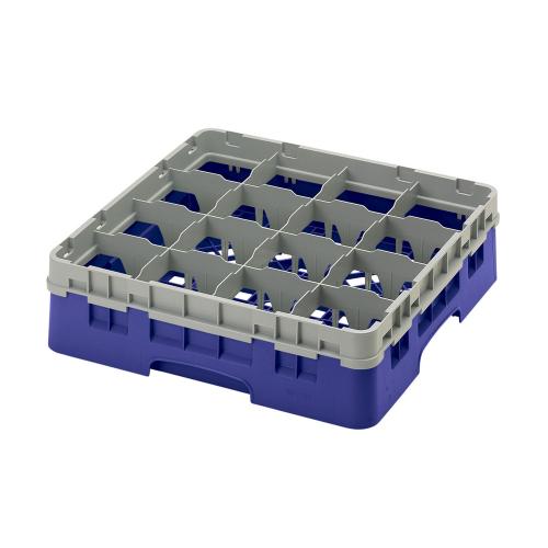 Cambro Camrack Full Size Glass Rack 16 Compartment H9.2cm (Navy Blue)