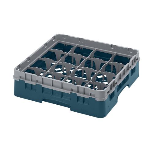 Cambro Camrack Full Size Glass Rack 16 Compartment H9.2cm (Teal)