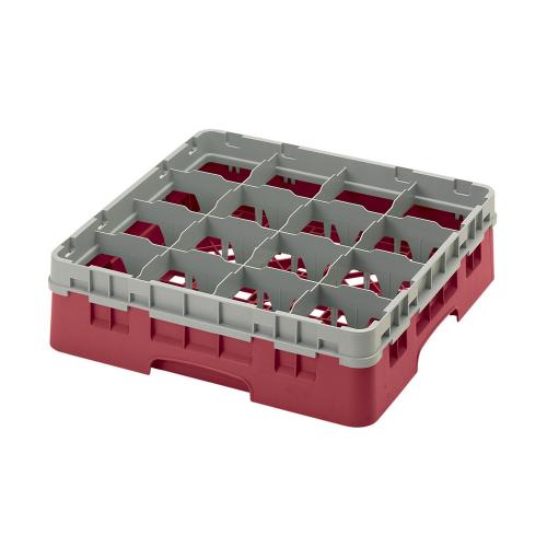 Cambro Camrack Full Size Glass Rack 16 Compartment H9.2cm (Cranberry)