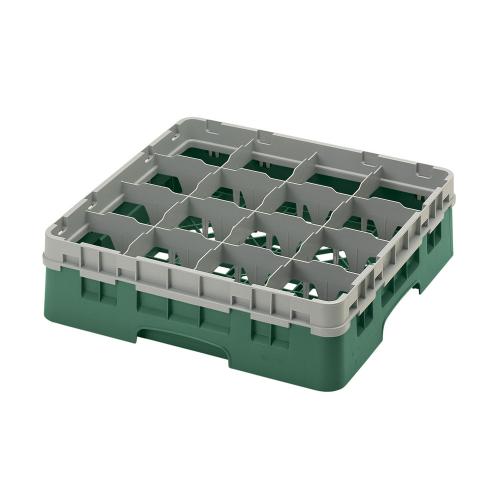 Cambro Camrack Full Size Glass Rack 16 Compartment H11.4cm (Sherwood Green)