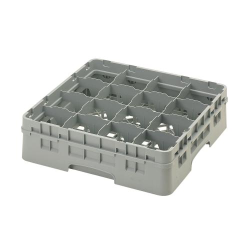 Cambro Camrack Full Size Glass Rack 16 Compartment H11.4cm (Soft Gray)