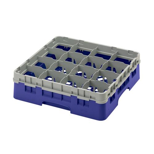 Cambro Camrack Full Size Glass Rack 16 Compartment H11.4cm (Navy Blue)