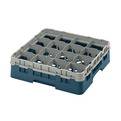 Cambro Camrack Full Size Glass Rack 16 Compartment H11.4cm (Teal)