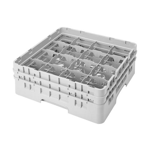 Cambro Camrack Full Size Glass Rack 16 Compartment H13.3cm (Soft Gray)