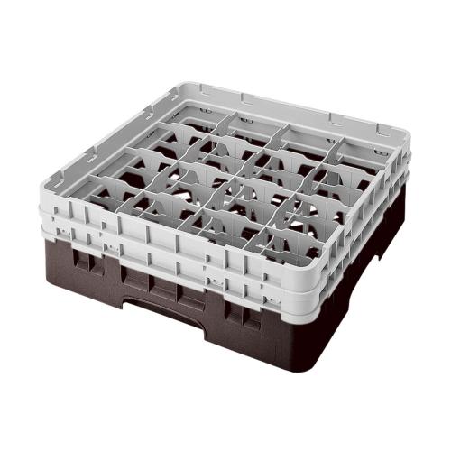 Cambro Camrack Full Size Glass Rack 16 Compartment H13.3cm (Brown)