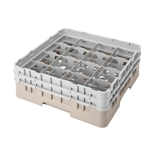 Cambro Camrack Full Size Glass Rack 16 Compartment H13.3cm (Beige)
