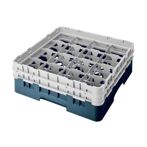 Cambro Camrack Full Size Glass Rack 16 Compartment H13.3cm (Teal)