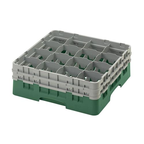 Cambro Camrack Full Size Glass Rack 16 Compartment H15.5cm (Sherwood Green)