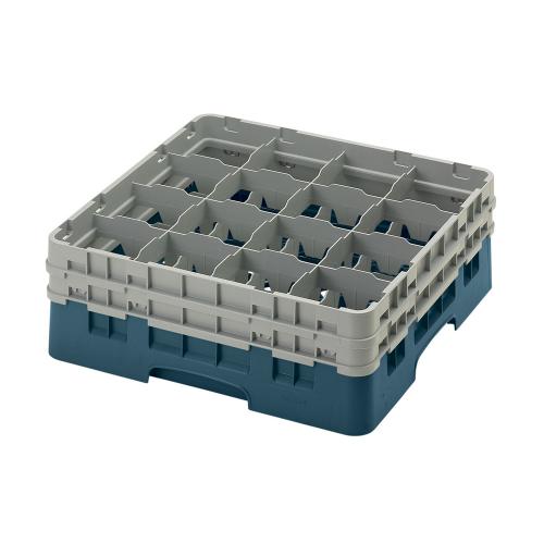 Cambro Camrack Full Size Glass Rack 16 Compartment H15.5cm (Teal)