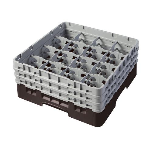 Cambro Camrack Full Size Glass Rack 16 Compartment H17.4cm (Brown)