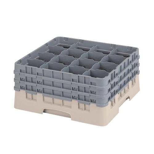 Cambro Camrack Full Size Glass Rack 16 Compartment H17.4cm (Beige)