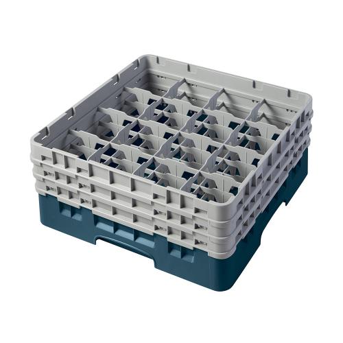Cambro Camrack Full Size Glass Rack 16 Compartment H17.4cm (Teal)