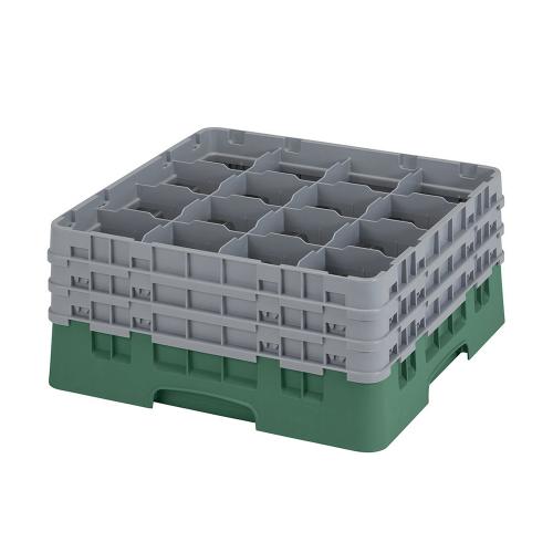 Cambro Camrack Full Size Glass Rack 16 Compartment H19.6cm (Sherwood Green)