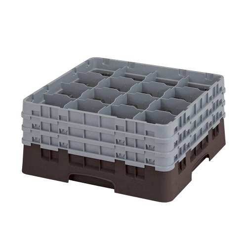 Cambro Camrack Full Size Glass Rack 16 Compartment H19.6cm (Brown)