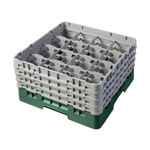 Cambro Camrack Full Size Glass Rack 16 Compartment H21.5cm (Sherwood Green)