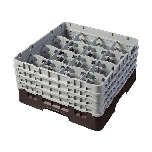 Cambro Camrack Full Size Glass Rack 16 Compartment H21.5cm (Brown)