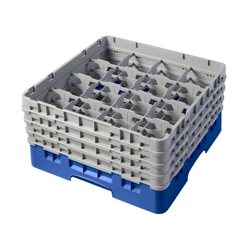 Cambro Camrack Full Size Glass Rack 16 Compartment H21.5cm (Blue)