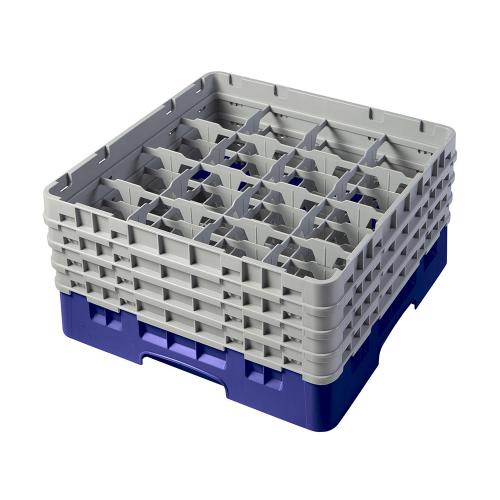 Cambro Camrack Full Size Glass Rack 16 Compartment H21.5cm (Navy Blue)
