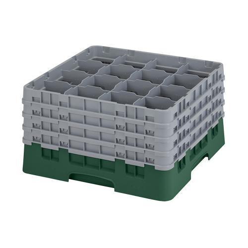 Cambro Camrack Full Size Glass Rack 16 Compartment H23.8cm (Sherwood Green)